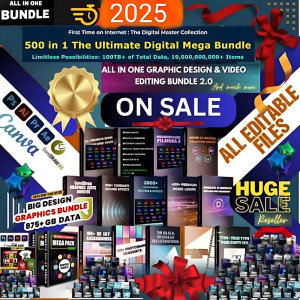 650+ GB Ultimate Graphic Bundle Resell Rights Graphic Design 2025